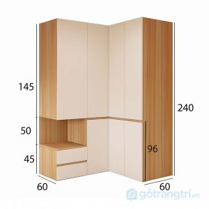 9 tủ quần áo chữ L